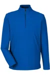 Devon & Jones Crownlux Performance Windsor Welded Quarter-zip Pullover In Blue