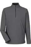 Devon & Jones Crownlux Performance Windsor Welded Quarter-zip Pullover In Gray