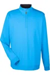 Devon & Jones Drytec20 Performance Quarter-zip Pullover In Blue