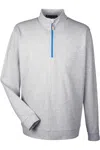 Devon & Jones Drytec20 Performance Quarter-zip Pullover In Gray