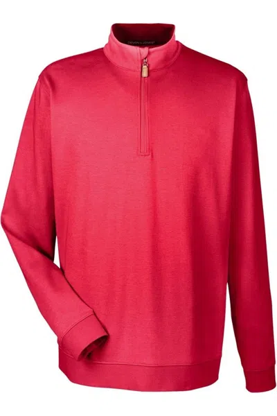 Devon & Jones Drytec20 Performance Quarter-zip Pullover In Red