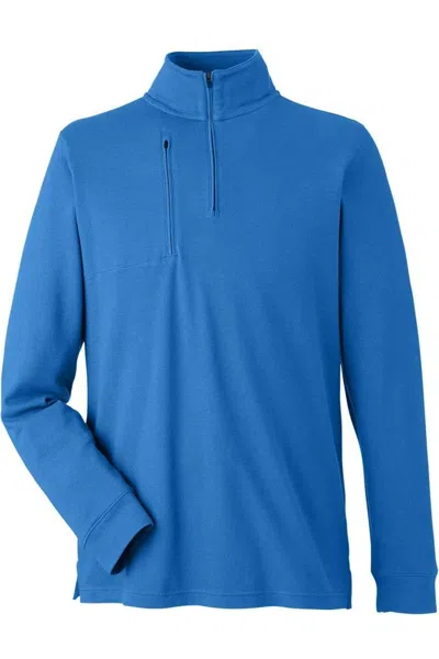 Devon & Jones New Classics Performance Quarter-zip Pullover In Blue