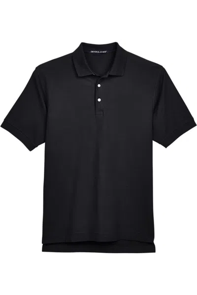 Devon & Jones Pima Piqu Polo In Black