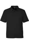 Devon & Jones Crownlux Performance Tall Plaited Long Sleeve Polo In Black