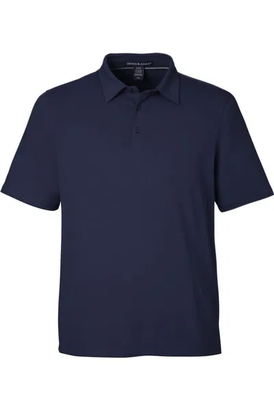 Devon & Jones Raleigh Stretch Polo In Blue