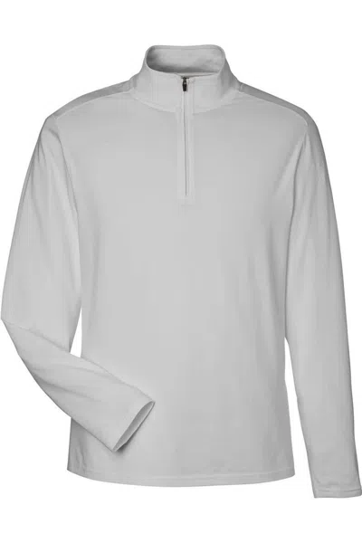 Devon & Jones Raleigh Stretch Quarter-zip Pullover In Gray