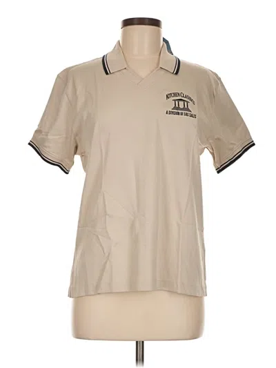 Devon & Jones Short Sleeve Polo Shirt In Brown