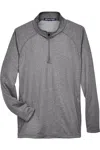 Devon & Jones Stretch Tech-shell Compass Quarter-zip Pullover In Gray