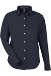 Devon & Jones Women's Crownlux Performance Spencer Poplin Dress Shirt In Multi