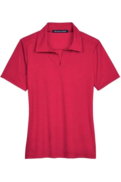 Devon & Jones Women's Crownlux Performanceaddress Melange Polo In Pink