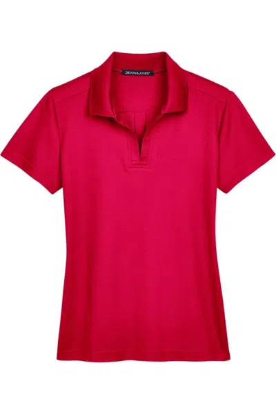 DEVON & JONES WOMEN'S CROWNLUX PERFORMANCEPLAITED POLO