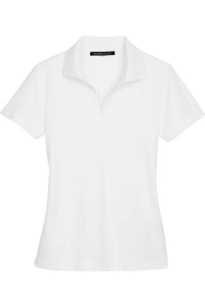 Devon & Jones Women's Crownlux Performanceplaited Polo In White
