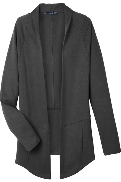 Devon & Jones Women's New Classics Charleston Cardigan In Blue