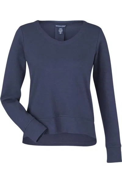 Devon & Jones Women's New Classics Charleston Pullover In Blue