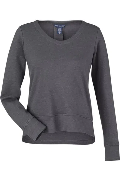 Devon & Jones Women's New Classics Charleston Pullover In Gray