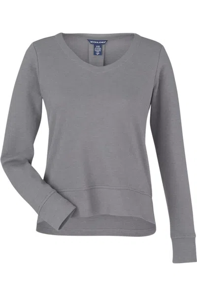 Devon & Jones Women's New Classics Charleston Pullover In Gray