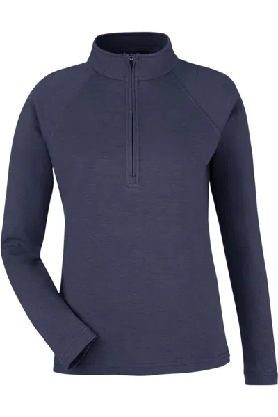 Devon & Jones Women's New Classics Charleston Quarter-zip Pullover In Blue