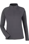 Devon & Jones Women's New Classics Charleston Quarter-zip Pullover In Gray