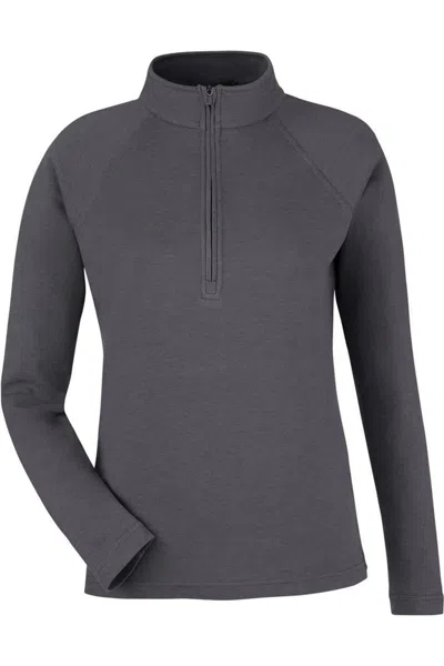 Devon & Jones Women's New Classics Charleston Quarter-zip Pullover In Grey