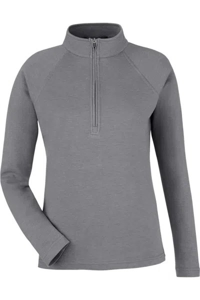 Devon & Jones Women's New Classics Charleston Quarter-zip Pullover In Grey