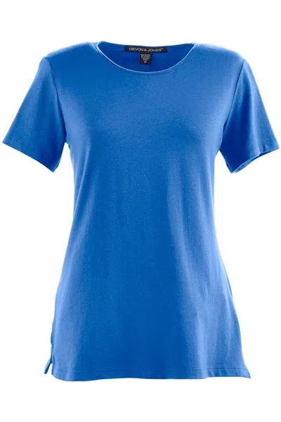 Devon & Jones Women's Perfect Fit Shell T-shirt In Blue