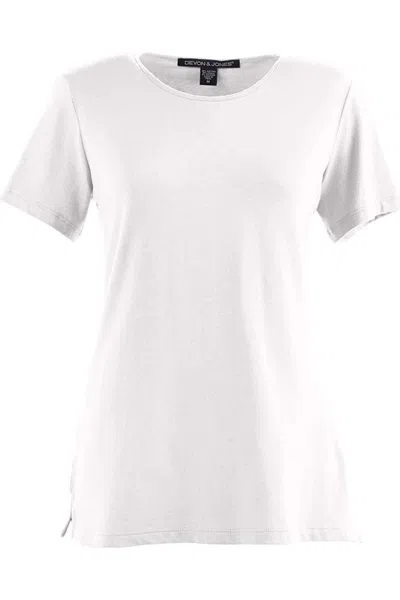 Devon & Jones Women's Perfect Fit Shell T-shirt In White