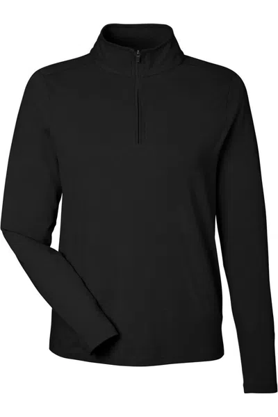 Devon & Jones Women's Raleigh Stretch Quarter-zip Pullover In Black
