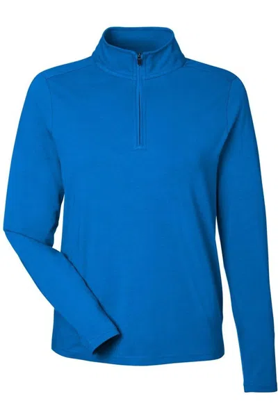 Devon & Jones Women's Raleigh Stretch Quarter-zip Pullover In Blue