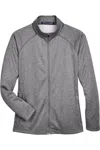 Devon & Jones Women's Stretch Tech-shell Compass Full-zip Jacket In Gray
