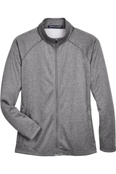 Devon & Jones Women's Stretch Tech-shell Compass Full-zip Jacket In Gray