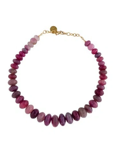Pre-owned Devon Leigh Bead Strand Necklace, 18.5" In Purple