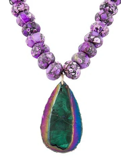 Pre-owned Devon Leigh Multistone Pendant Necklace, 18.5"