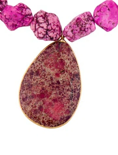 Pre-owned Devon Leigh Stone Pendant Necklace, 18.5" In Multi