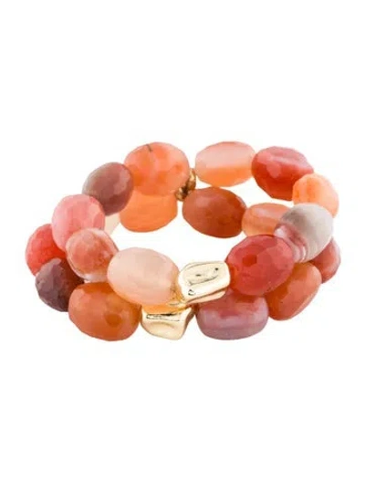 Pre-owned Devon Leigh Stretch Bead Bracelet, 6.25" In Multi