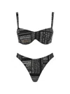 Devon Patterned Bikini In Black
