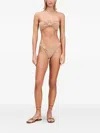 Devon Shimmering Hardware-detail Bikini In Brown