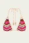 Devon Windsor Aida Bikini Top In Berry In Multi