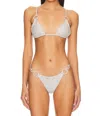 Devon Windsor Amina Bikini Top In Diamond In Gray