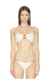 Devon Windsor Anto Bandeau Bikini Top In White