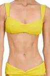 Devon Windsor Asha Bikini Top In Pineapple In Yellow