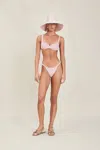Devon Windsor Audrey Bikini Bottom In Rose Cream In Multi