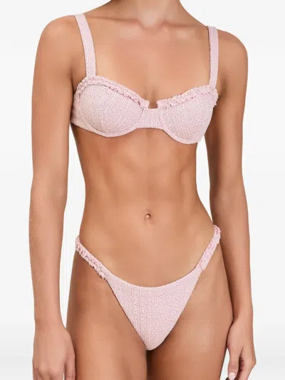 Devon Windsor Mens Rose Cream Ava Underwired Bikini Top Xs In Pink
