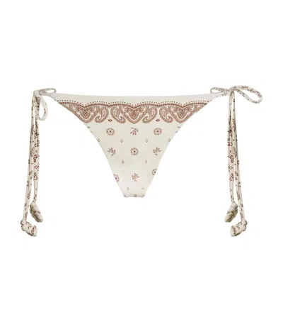 Devon Windsor Bandana Print Eadie Bikini Briefs In Ivory