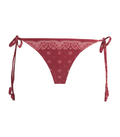 Devon Windsor Bandana Print Eadie Bikini Briefs In Red