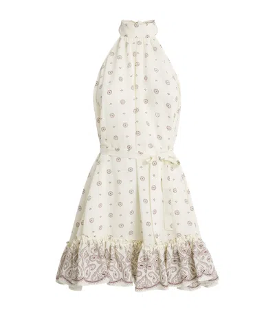 Devon Windsor Bandana Print Selma Mini Dress In White