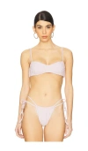 Devon Windsor Belinda Bikini Top In Pink Swirl