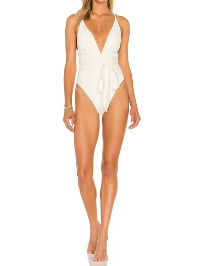 Devon Windsor Belle Full Piece Swimsuit In Cream Crocodile In Multi