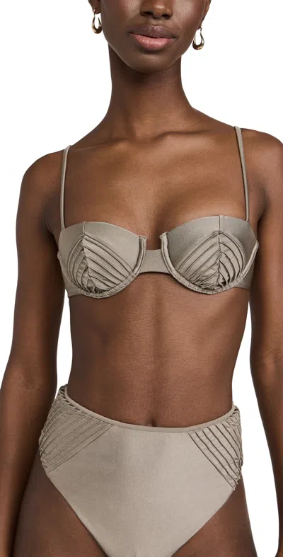 Devon Windsor Bruna Bikini Top Stone