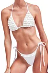 Devon Windsor Cara Bikini Bottom In White Zebra In White