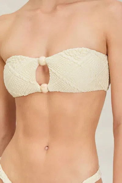 Devon Windsor Cecilia Bikini Top In Butter In Yellow